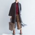 Fine gray cashmere coats tasseled hem woolen jackets long cardigans warm