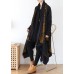 spring coat fashion Black print asymmetric coats