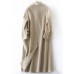 Luxury Woolen Coats oversize long winter coat double breast Notched